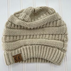 C.C. Light Tan Beanie Thick Soft Cable Knit Cap Warm
Chunky Stretchy